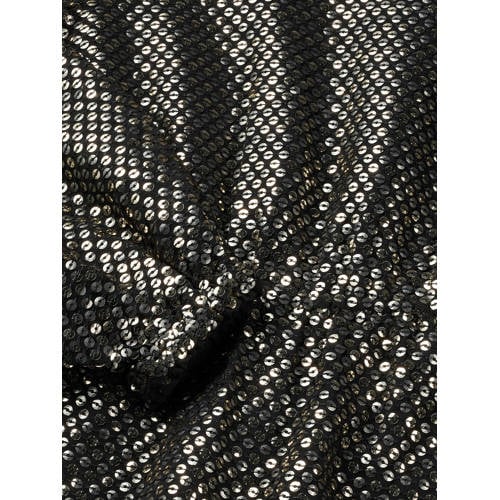 NIK&NIK A-lijn jurk met pailletten zwart Meisjes Polyester Ronde hals Effen