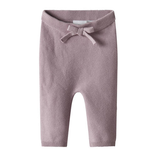 NAME IT BABY regular legging lila Meisjes Katoen Effen - maat 74 afbeelding