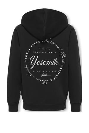 hoodie met backprint zwart