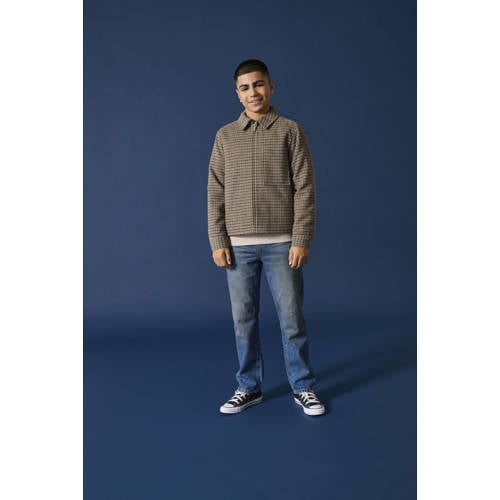 ONLY & SONS JUNIOR straight leg jeans dark blue denim Blauw Effen - maat 152 afbeelding