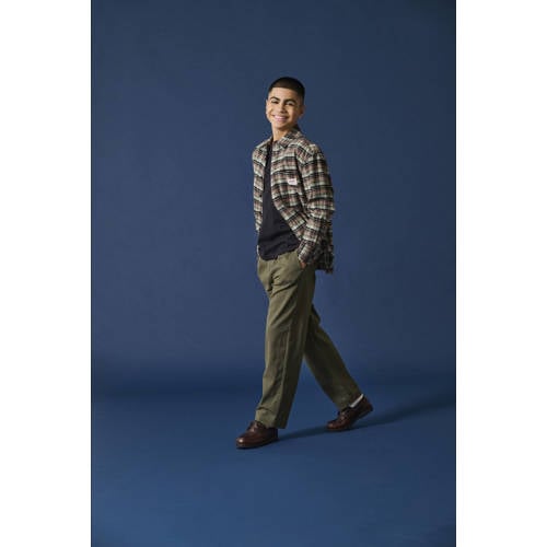 ONLY & SONS JUNIOR overhemd groen Jongens Flanel Klassieke kraag Ruit - maat 134 afbeelding