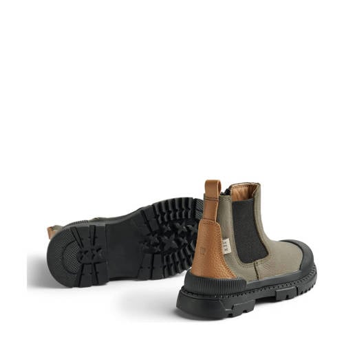 Wheat Saida Tex leren chelsea boots groen Jongens Leer Meerkleurig