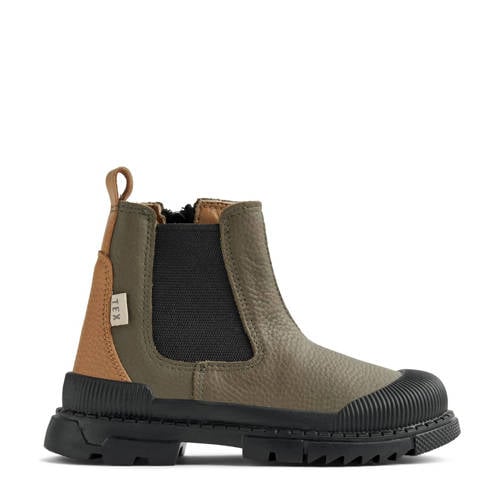 Wheat Saida Tex leren chelsea boots groen Jongens Leer Meerkleurig