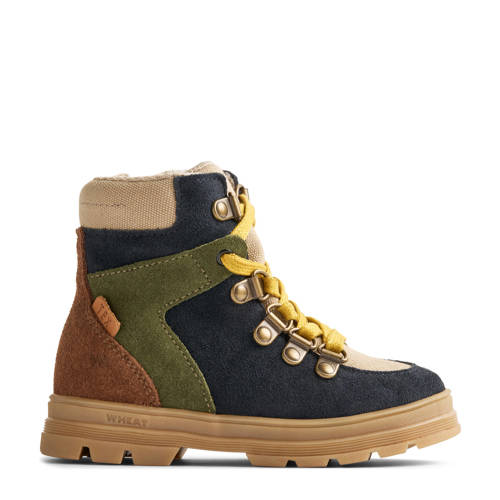 Wheat Toni Sport Tex suède veterboots donkerblauw Jongens Suede Meerkleurig - maat 33 afbeelding
