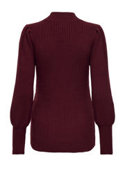 thumbnail: ONLY MATERNITY zwangerschaps trui donkerrood fijn gebreid