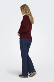 thumbnail: ONLY MATERNITY zwangerschaps trui donkerrood fijn gebreid
