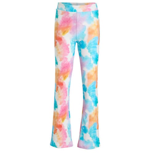 Coolcat flared legging roze Broek Meisjes Stretchkatoen Tie-dye - maat 110/116 afbeelding