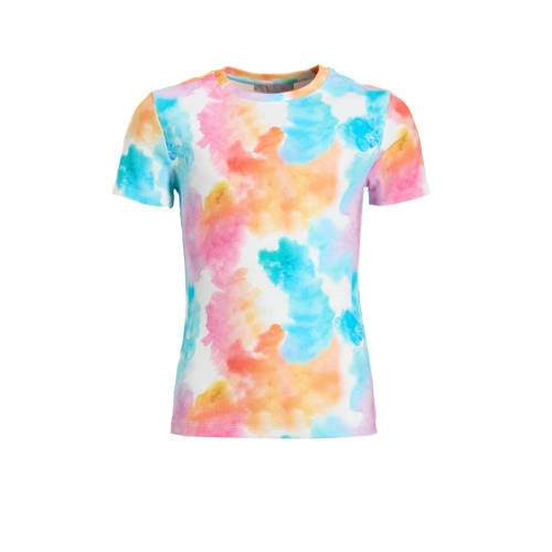 Coolcat T-shirt roze Meisjes Stretchkatoen Ronde hals Tie-dye - maat 170/176 afbeelding