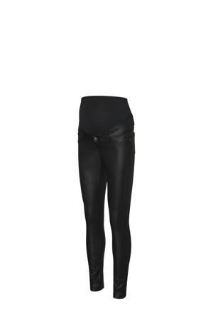 low waist zwangerschaps slim fit jeans zwart