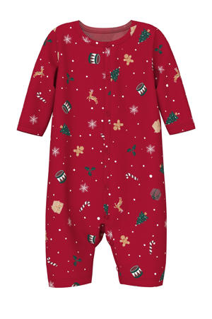 baby kerstpyjama rood