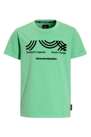 T-shirt met backprint groen