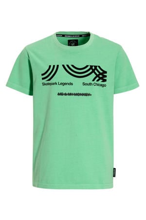 T-shirt met backprint groen