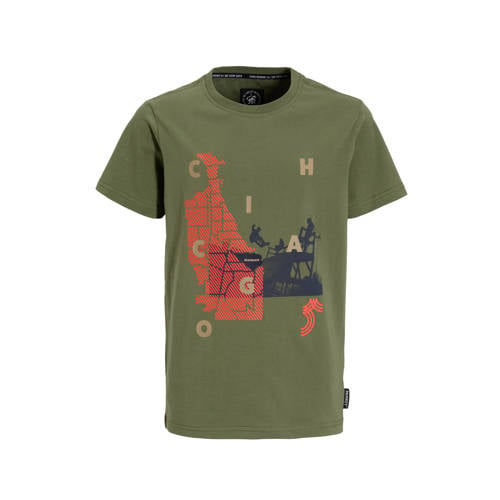 Me & My Monkey T-shirt groen Jongens Katoen Ronde hals Printopdruk - maat 146/152 afbeelding
