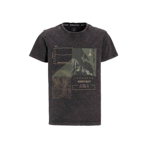 Me & My Monkey T-shirt zwart Jongens Katoen Ronde hals Printopdruk - maat 170/176 afbeelding