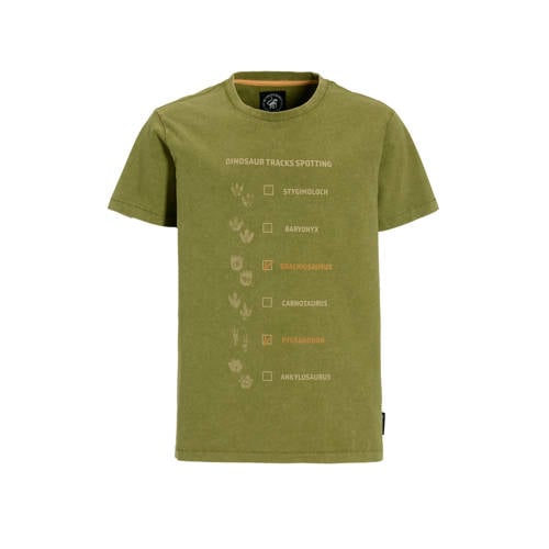Me & My Monkey T-shirt groen Jongens Katoen Ronde hals Printopdruk - maat 98/104 afbeelding