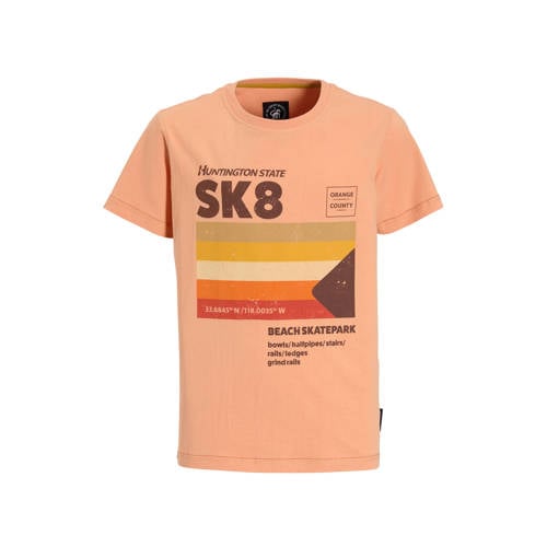 Me & My Monkey T-shirt oranje Jongens Katoen Ronde hals Printopdruk - maat 146/152 afbeelding