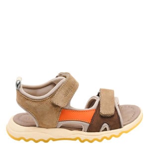 leren sandalen bruin/oranje