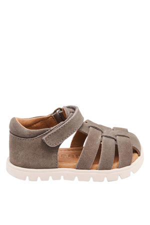 suède sandalen bruin