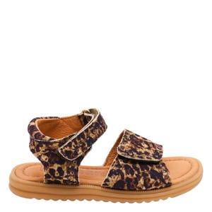 leren sandalen panterprint