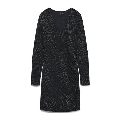 VERO MODA MATERNITY zwangerschaps korte jurk zwart Dames Polyester V-hals