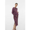 MAMALICIOUS zwangerschaps midi jurk donkerrood/roze