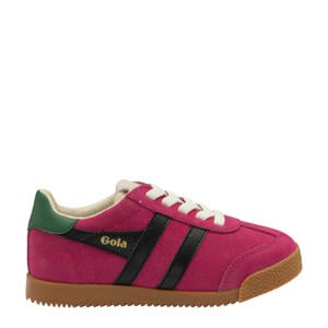 suède sneakers roze/blauw