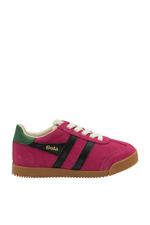 suède sneakers roze/blauw