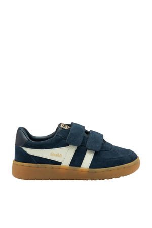 suède sneakers donkerblauw