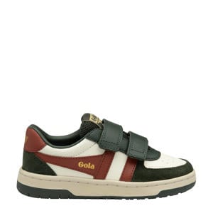 Hawk Strap leren sneakers ecru/blauw/bruin