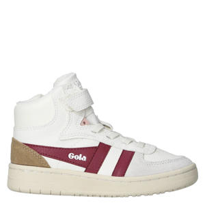 leren sneakers wit/roze