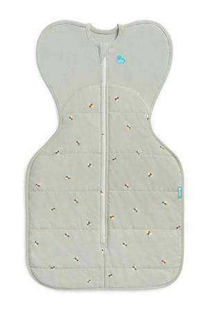 inbakerslaapzak Swaddle Up WARM Olive Bees groen
