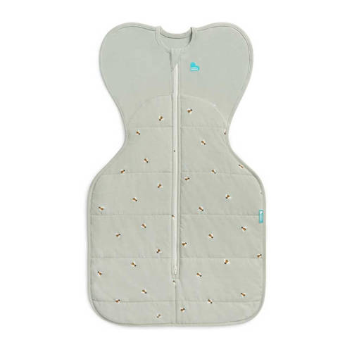 Love to Dream inbakerslaapzak Swaddle Up WARM Olive Bees groen Inbakerdoek 3-6 mnd afbeelding