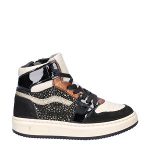 leren sneakers zwart multi