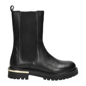 leren enkelboots zwart