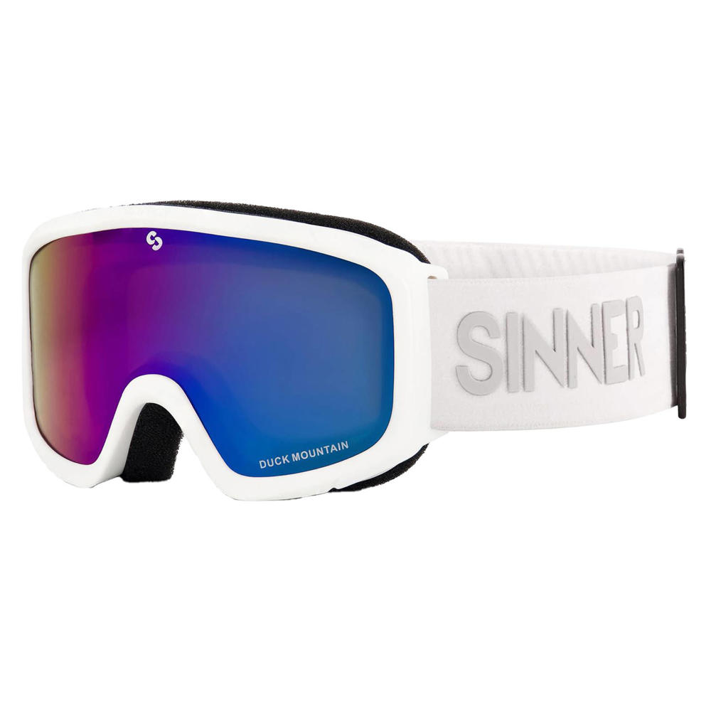 Sinner jongens/meisjes skibril Duck Mountain wit (lens groen)