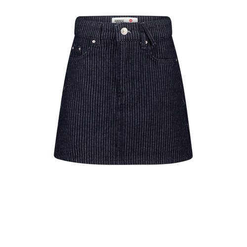 America Today spijkerrok donkerblauw Meisjes Katoen Krijtstreep - maat 122/128 afbeelding