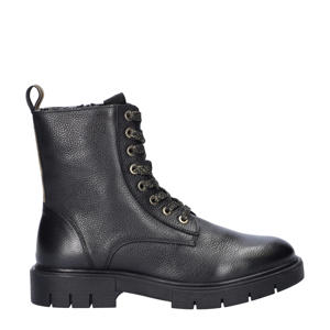   leren veterboots zwart
