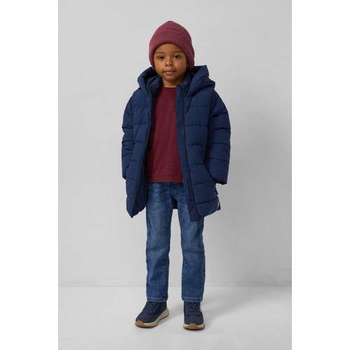 s.Oliver gewatteerde jas donkerblauw Jongens Polyester Capuchon Effen - maat 134 afbeelding