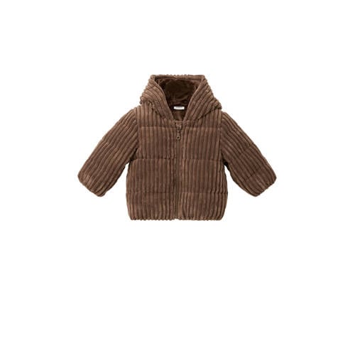 s.Oliver corduroy winterjas bruin Effen