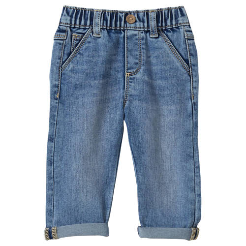 s.Oliver waist regular fit jeans medium blue denim Blauw Effen - maat 62 afbeelding