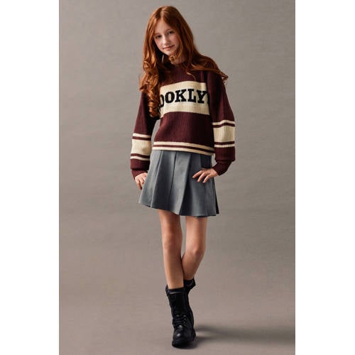 s.Oliver A-lijn rok grijs Meisjes Polyester Gemêleerd