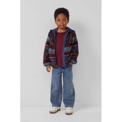 s.Oliver winterjas met all over print Rood Jongens Polyester Capuchon Meerkleurig