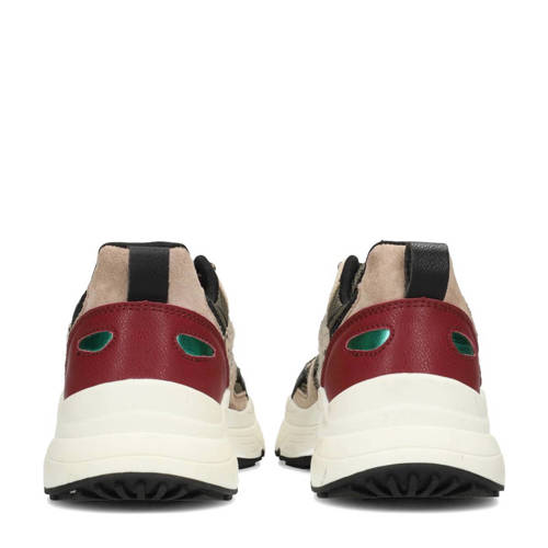 POSH by Poelman chunky sneakers zwart/beige Meisjes Imitatieleer Meerkleurig