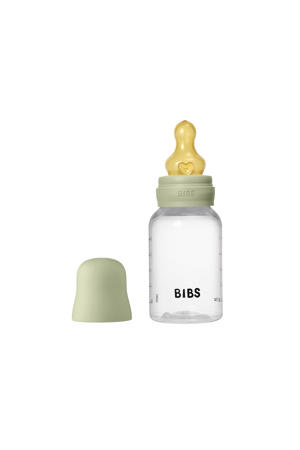 Babyfles 150 ml - Sage - met latex speen en opvouwbare trechtertje