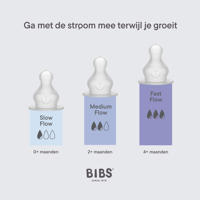 thumbnail: BIBS Babyfles 150 ml - Sage - met silicone speen en opvouwbare trechtertje