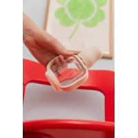 thumbnail: BIBS Glazen Babyfles - 120 ml - Ivory - met silicone speen en opvouwbare trechtertje