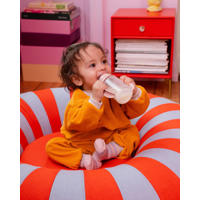 thumbnail: BIBS Glazen Babyfles - 120 ml - Ivory - met silicone speen en opvouwbare trechtertje