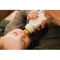 thumbnail: BIBS Babyfles 270 ml - Sage - met latex speen en opvouwbare trechtertje