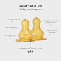 thumbnail: BIBS Glazen Babyfles - 240 ml - Blush - met latex speen en opvouwbare trechtertje