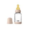 BIBS Glazen Babyfles - 120 ml - Blush - met latex speen en opvouwbare trechtertje